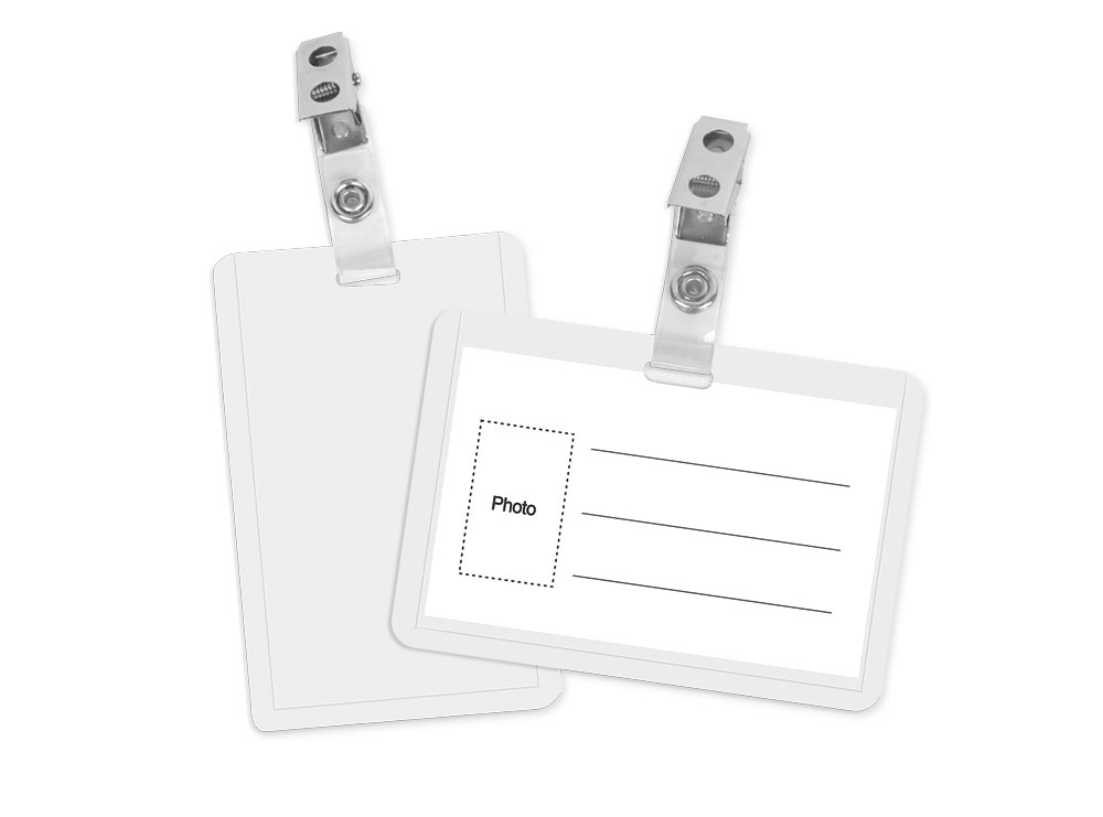 Personas karte 90x55mm caurspīdīga vertikāla bez