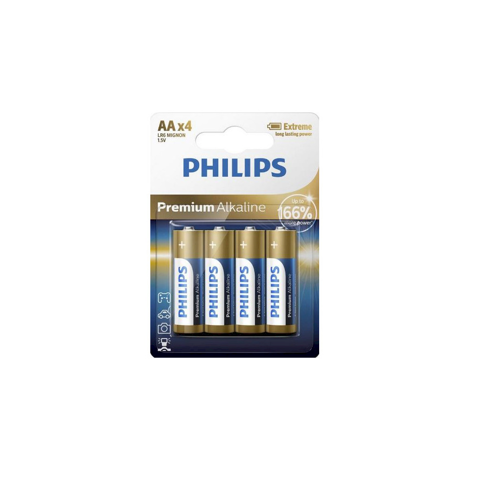 Philips AA LR6 Premium Alkaline Baterijas