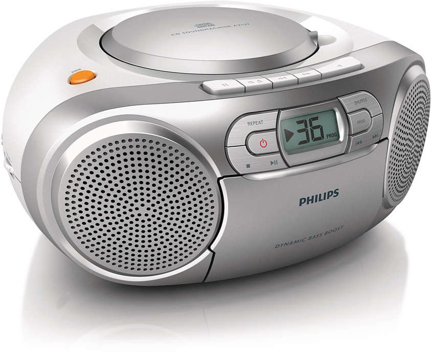 PHILIPS CD magnetola ar kaseti, sudraba