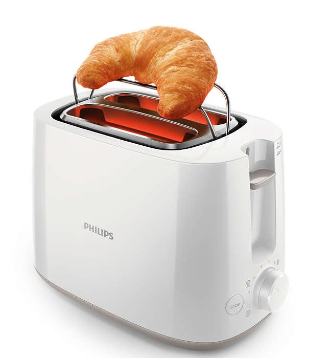 PHILIPS Tosteris, 830 W (balts) |