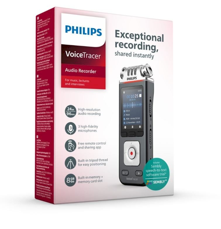 Philips DVT6115 Balss ierakstītājs 8GB atmiņas