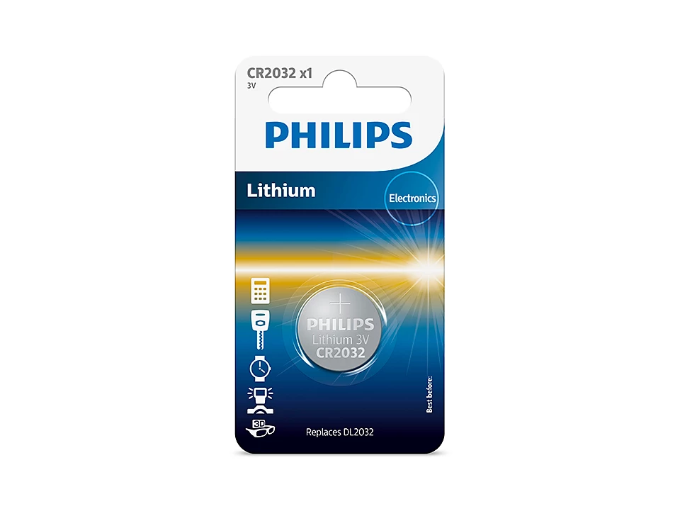 PHILIPS Litija baterija 3V | Phil-CR2032/01B