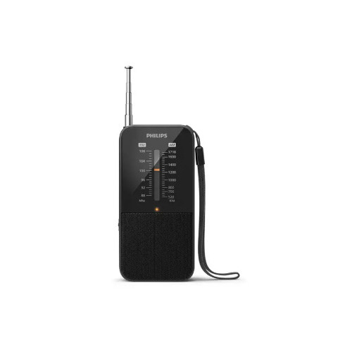 PHILIPS portatīvais kabatas izmēra radio, melns