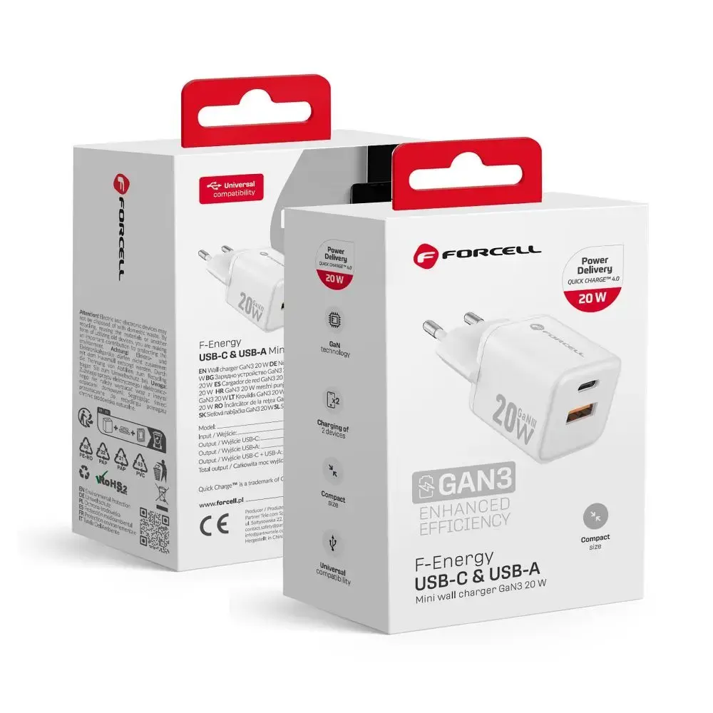 Phone charger Forcell F-Energy Mini GaN