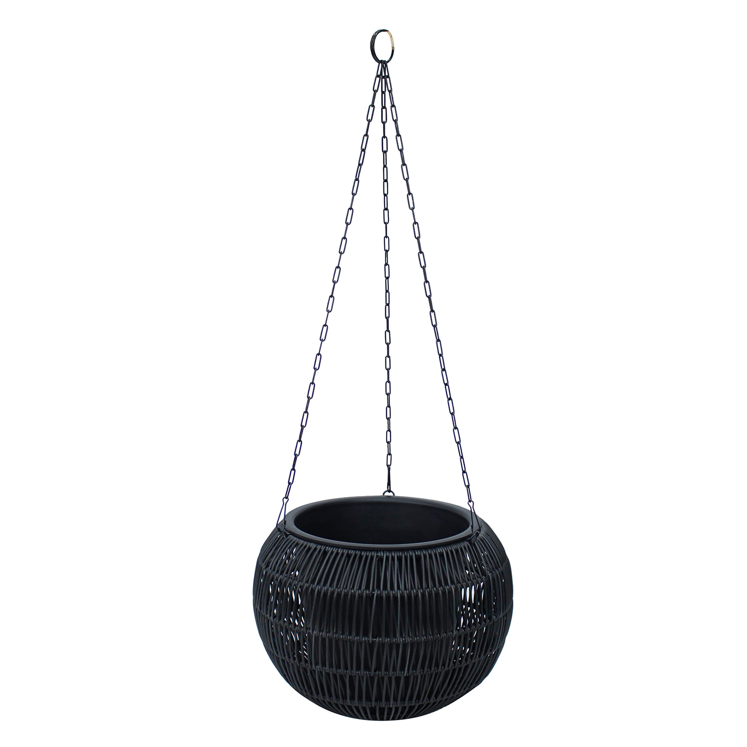 Piekarināms puķu pods WICKER D32xH22cm, melns