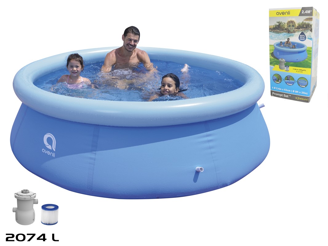 Piepūšams peldbaseins ar filtru, 2074L, 240