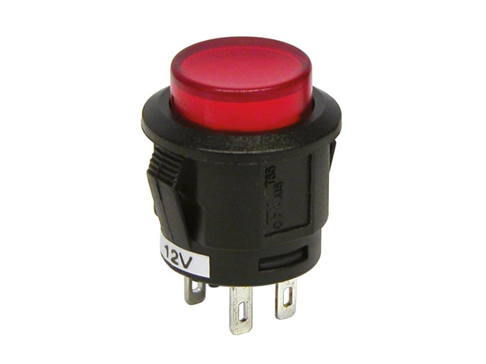 Carpoint Piespiežams sarkans slēdzis 12V 20A