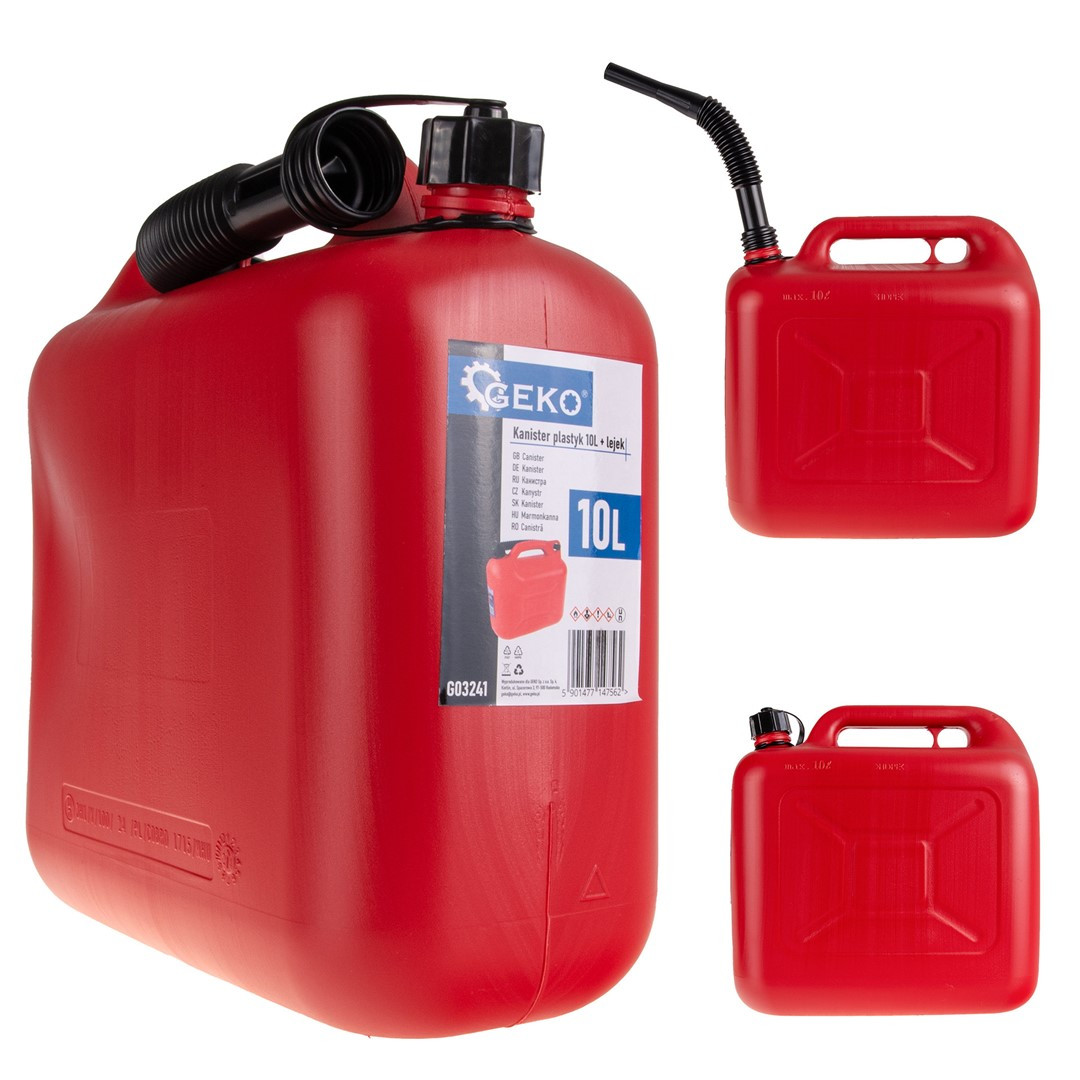 GEKO Plastmasas degvielas kanna 10L, elastīgs