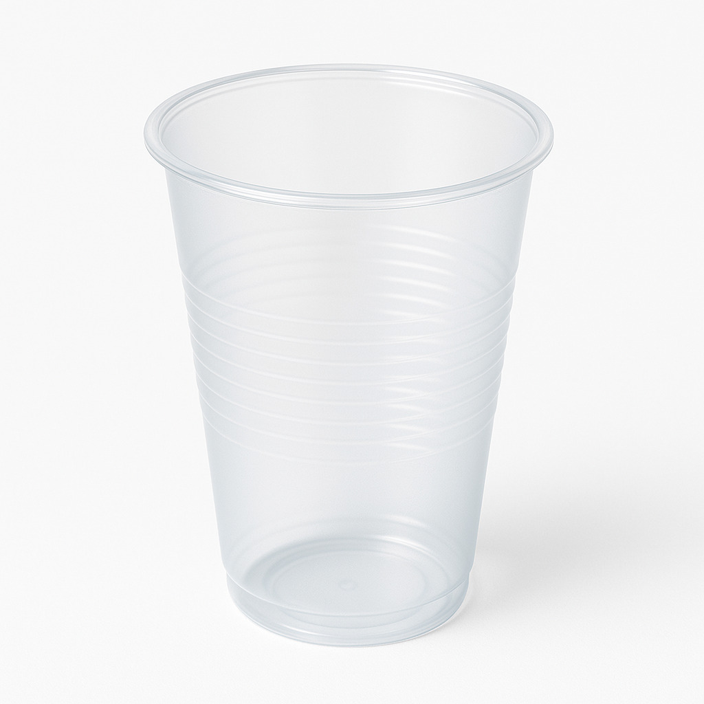 Plastmasas glāzes 200ml, caurspīdīgas, PP, iepakojumā