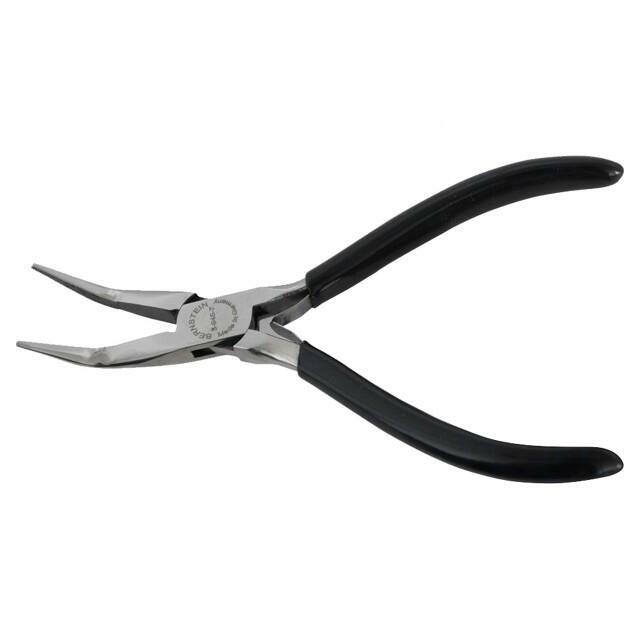BERNSTEIN Pliers; curved,half-rounded nose,elongated