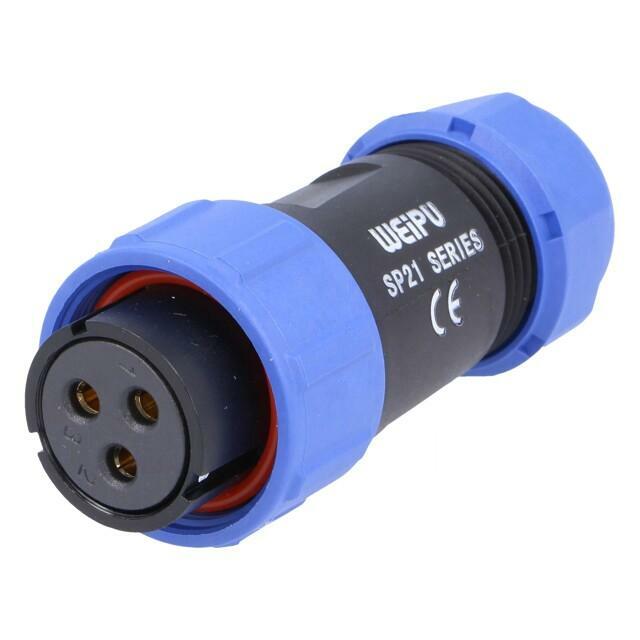 Plug, female, for cable SP21 3p
