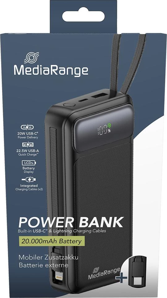 Mediarange Powerbank 20000mAh USB-C Power Delivery