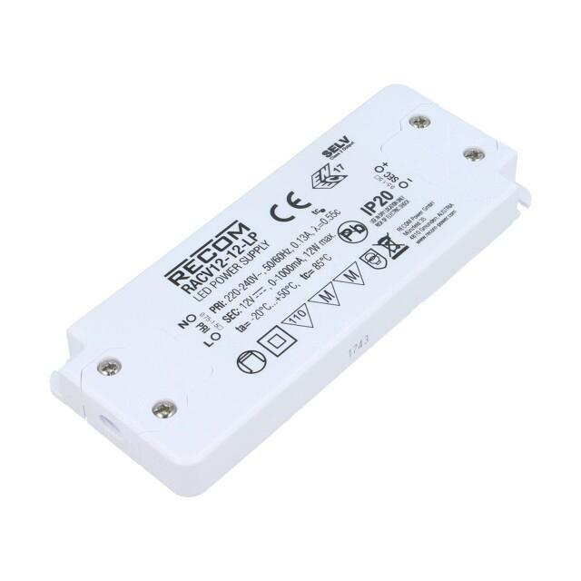 RECOM Power supply: switching; LED; 12W