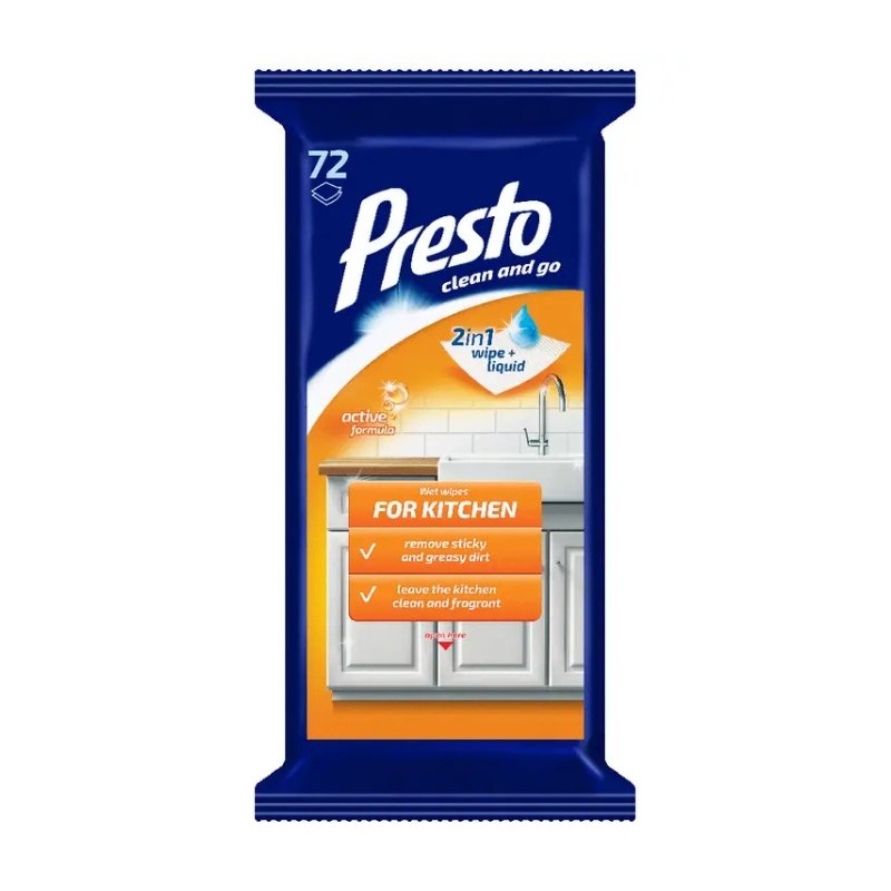 Presto Clean PRESTO Mitrās salvetes virtuvei