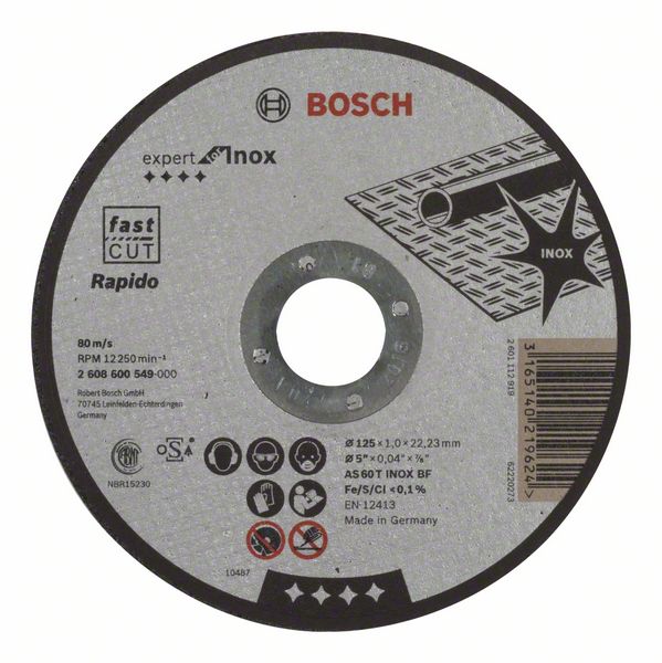 BOSCH PRO Griešanas ripa INOX 125x22
