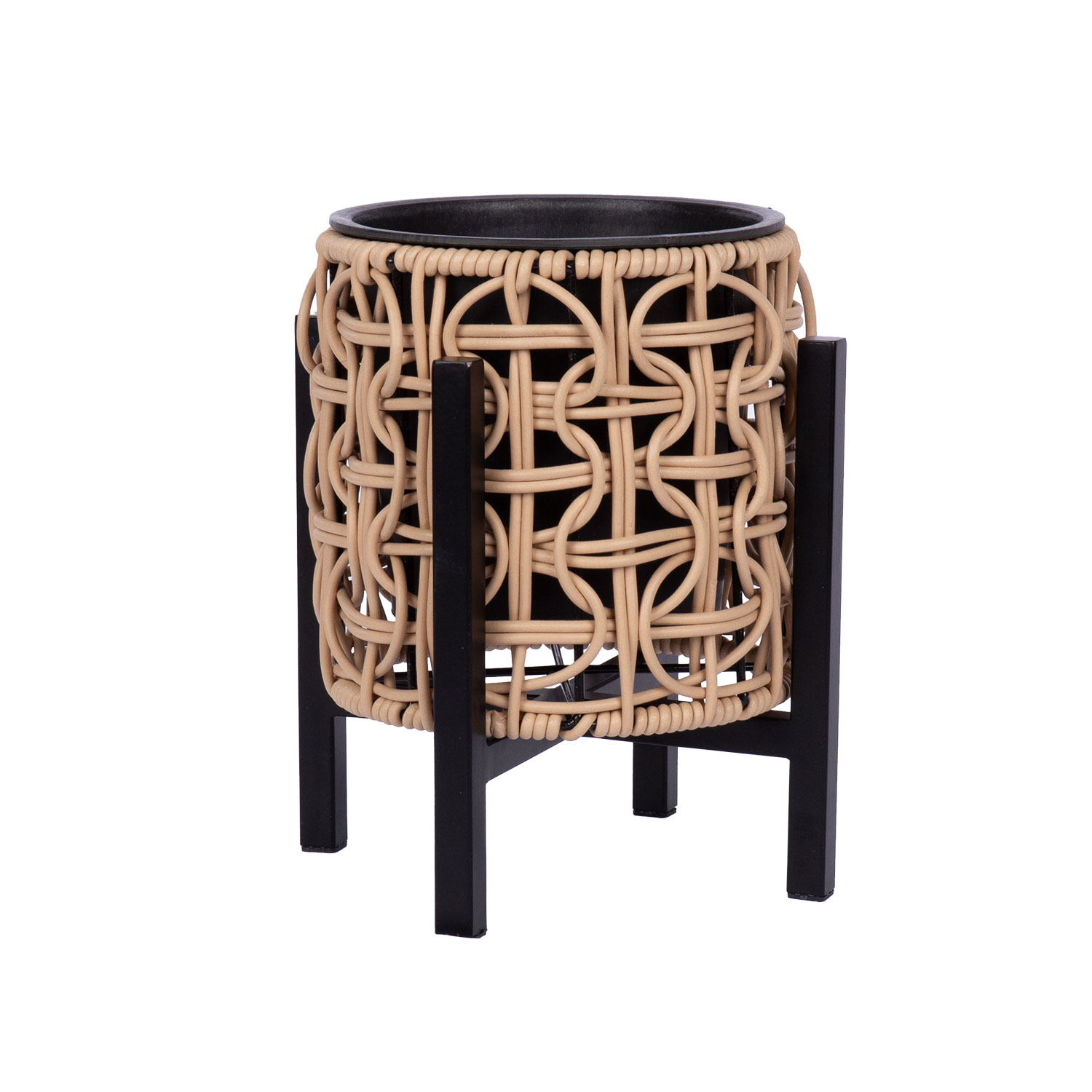 Puķu pods WICKER ar statīvu 20x20xH23cm