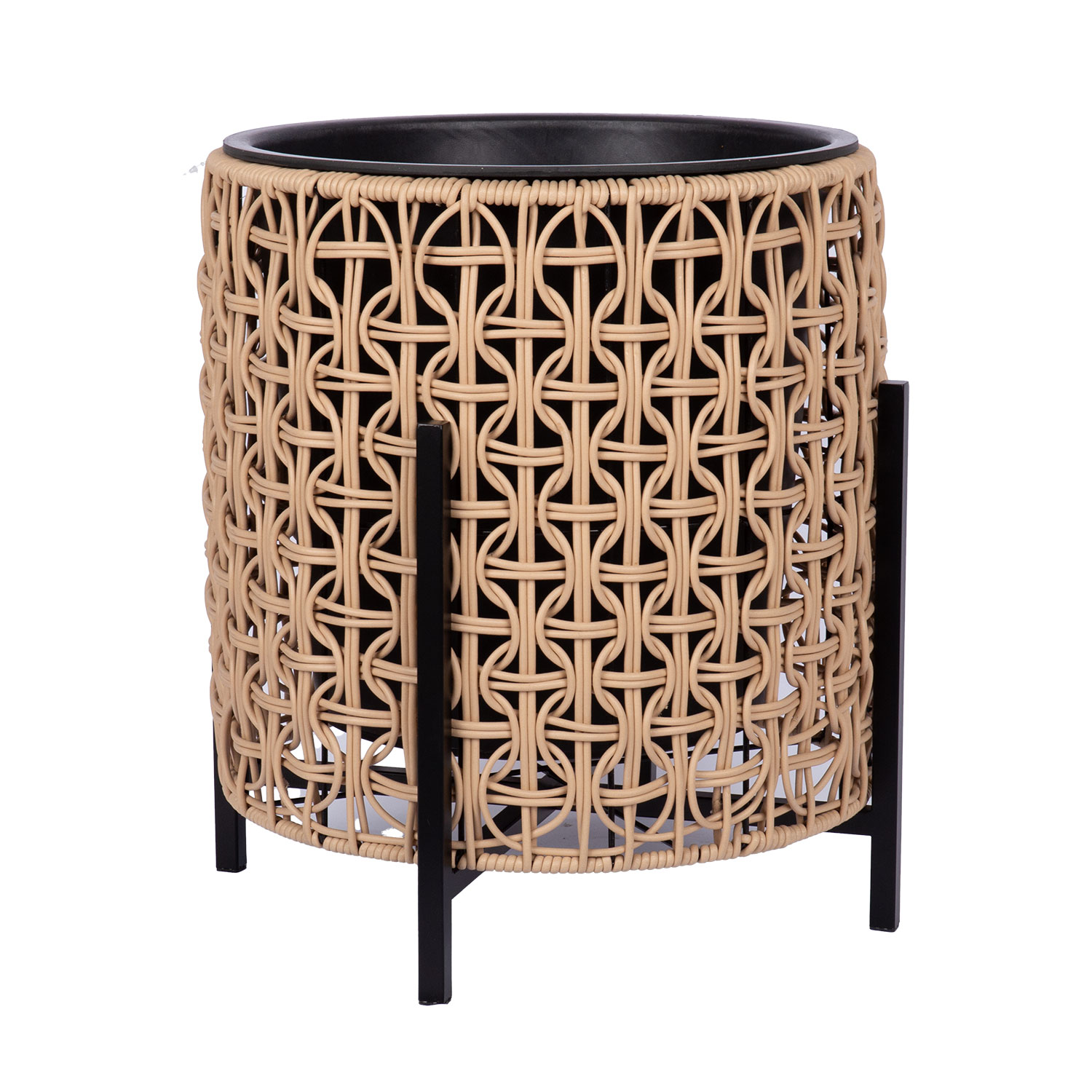 Puķu pods WICKER ar statīvu 39x39xH42cm