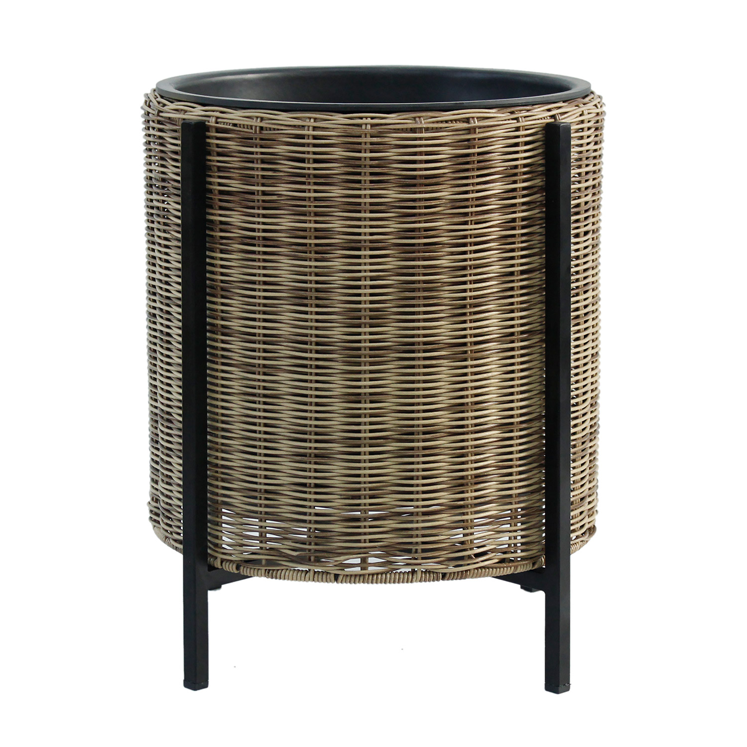 Puķu pods WICKER ar statīvu D39xH45cm