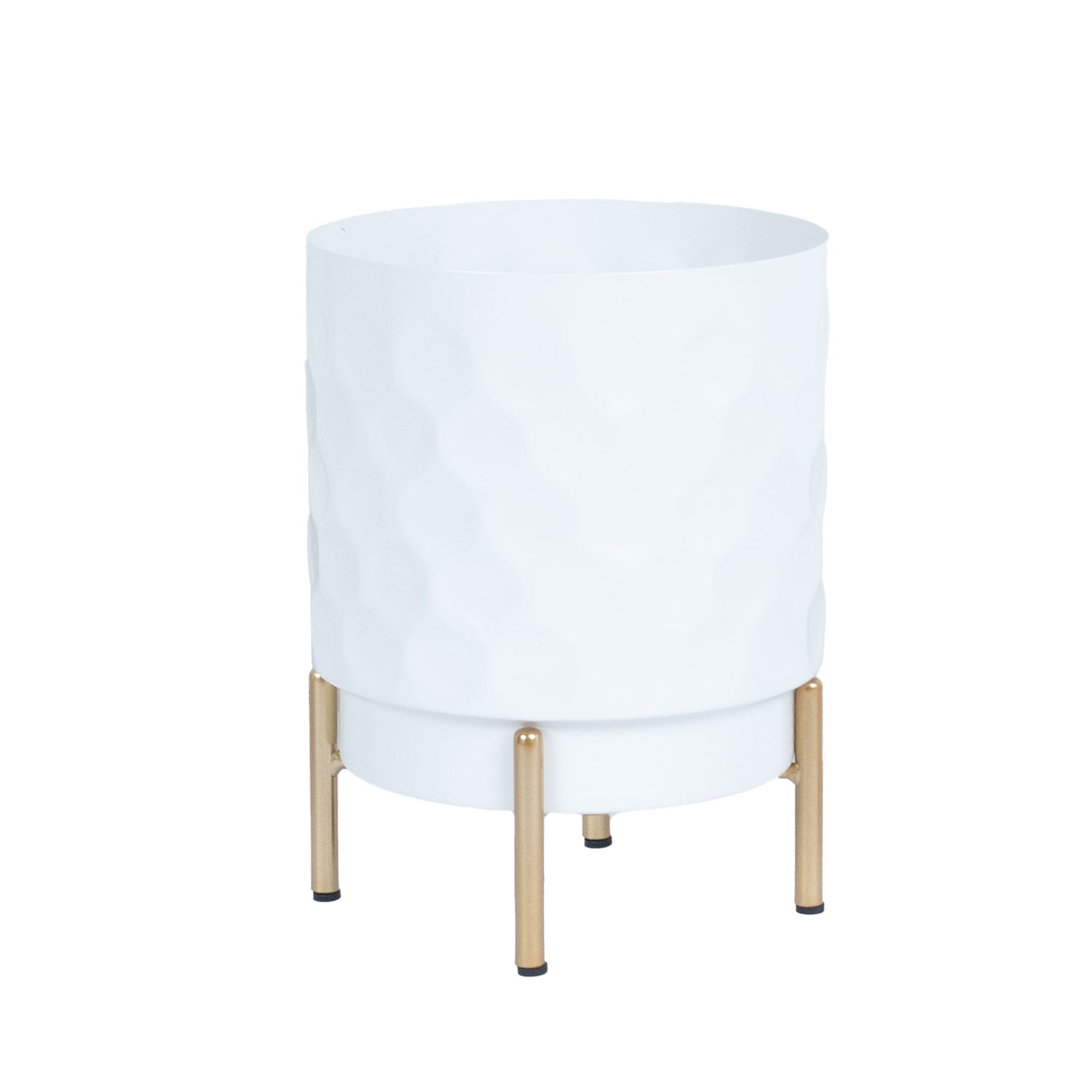 Puķupods DEIA D18xH24cm, balts/zeltīts | 88727