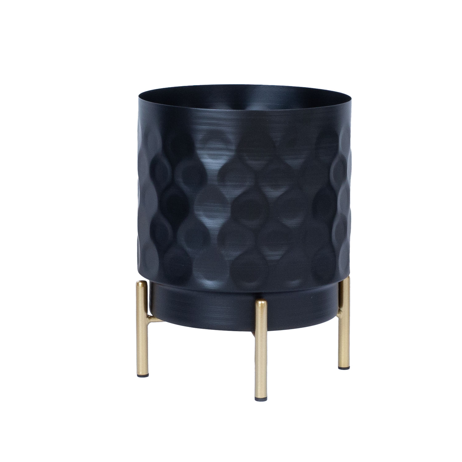 Puķupods DEIA D18xH24cm, melns/zeltīts | 88730