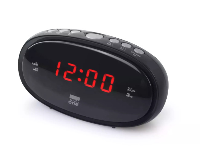 Pulksteņa radio, CR 100 melns NEW-ONE