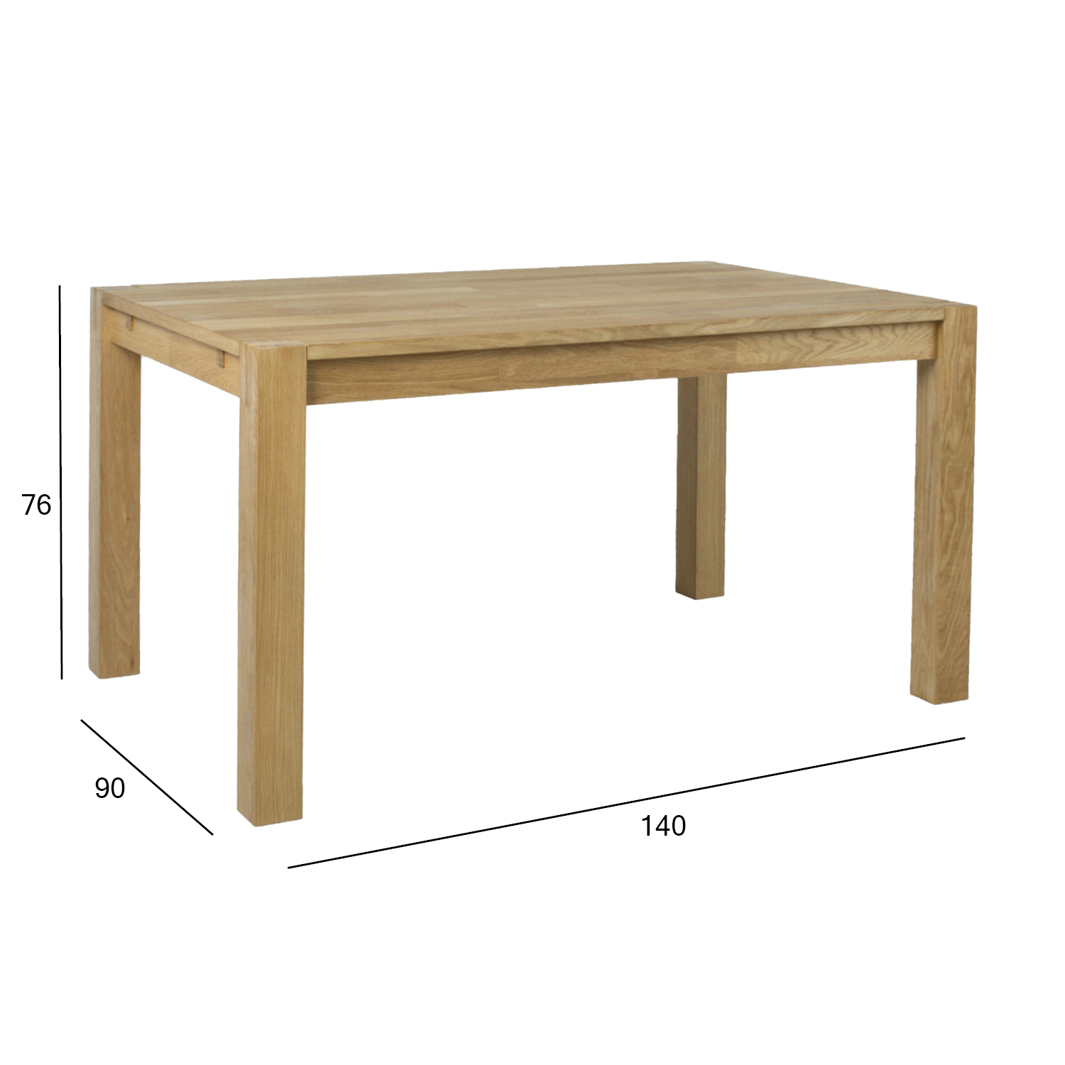 Pusdienu galds CHICAGO NEW 140x90xH76cm, ozols