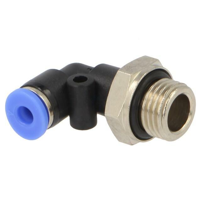 PNEUMAT Push-in fitting; angled; -0.95÷15bar