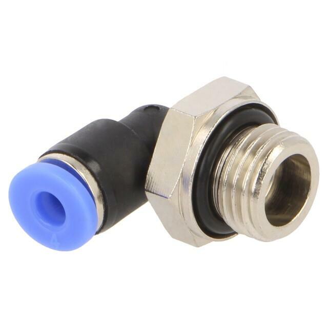 PNEUMAT Push-in fitting; angled 90°,twistable