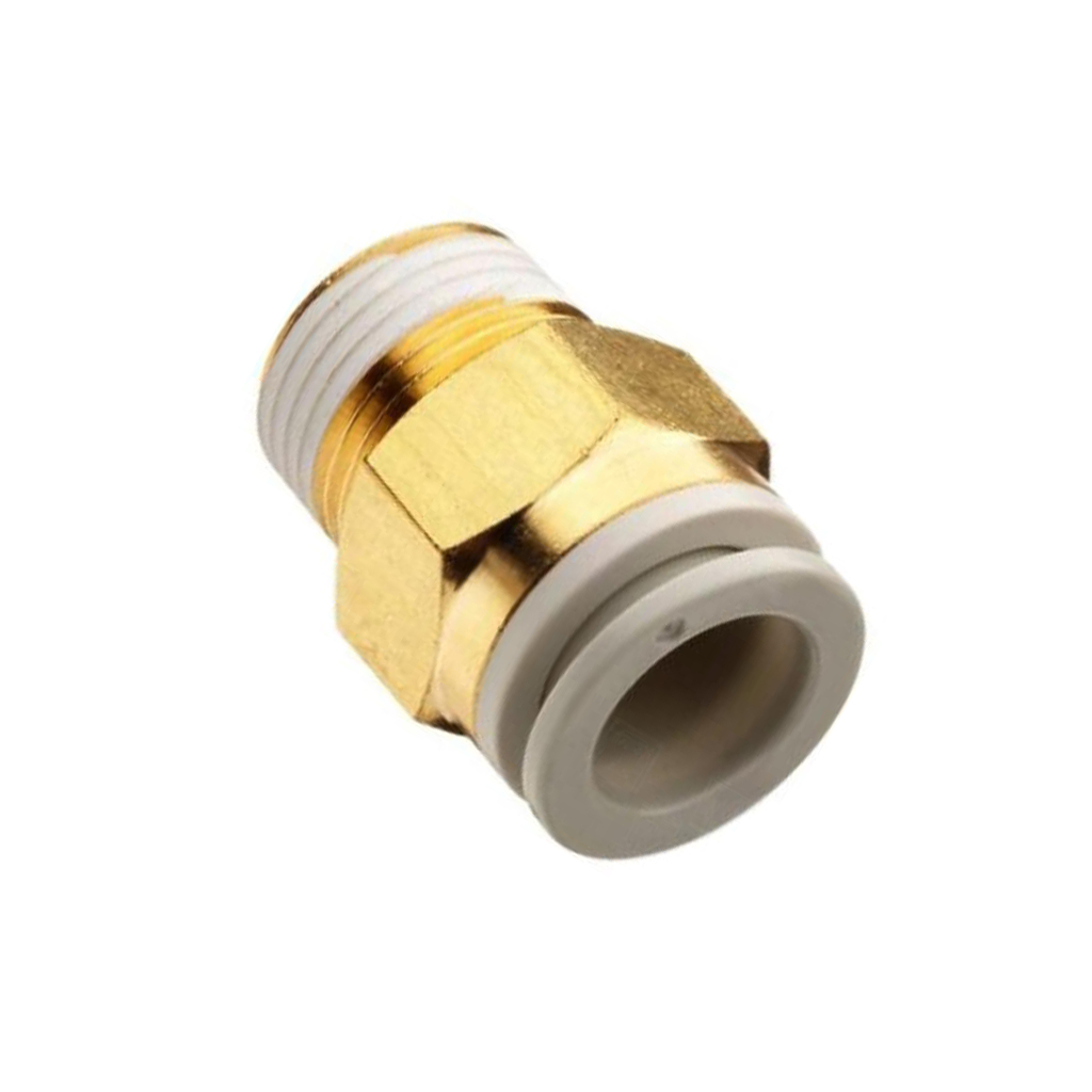 SMC Push-in fitting; threaded,straight; -1÷10bar