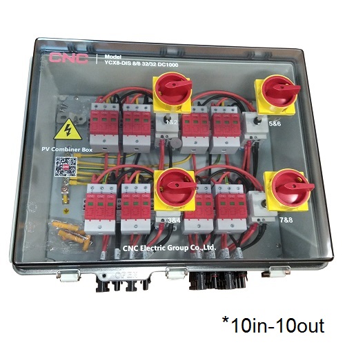 CNC PV Combiner Box, DC 10in-10out