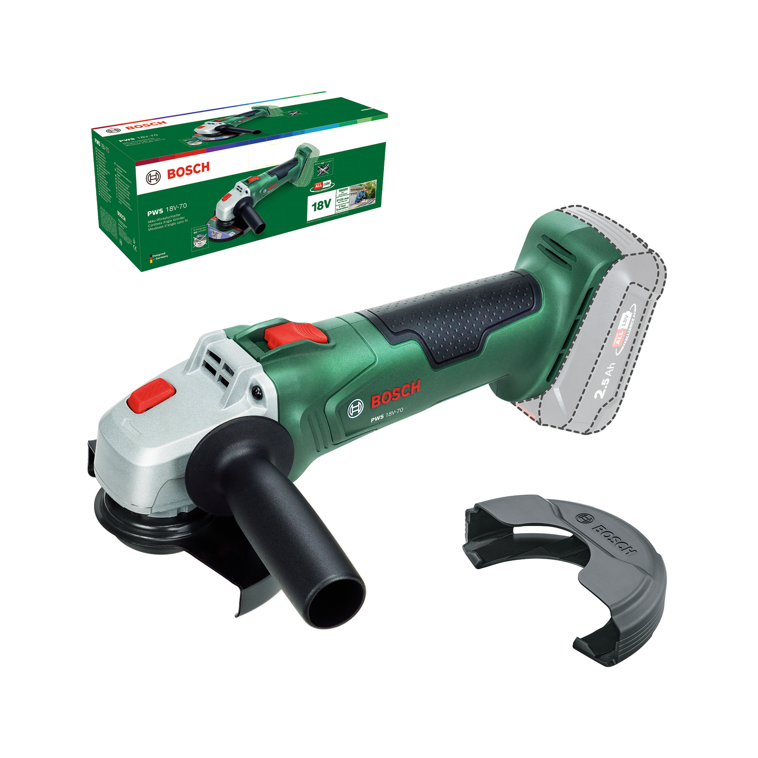 BOSCH PWS 18V-70 solo, 125mm Akum