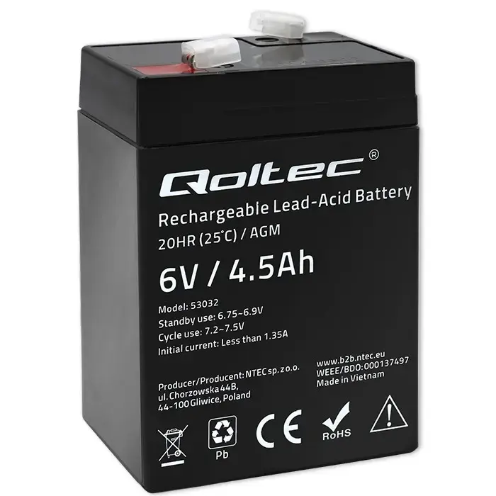 Qoltec AGM battery | 6V |