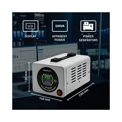Qoltec automātiskais sprieguma stabilizators AVR 500VA
