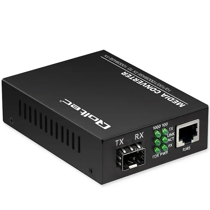 Qoltec Bidirectional Ethernet SWITCH Media Converter