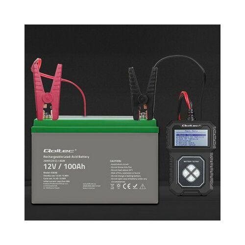 Qoltec digitālais bateriju testētājs ar LCD