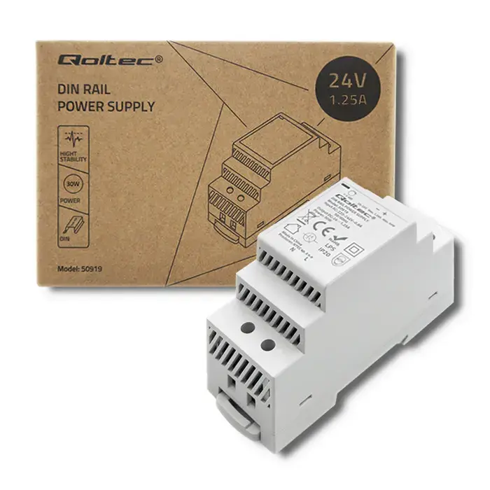 Qoltec DIN rail power supply |