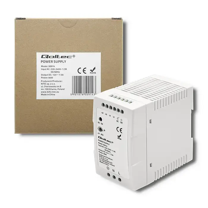 Qoltec DIN rail power supply |