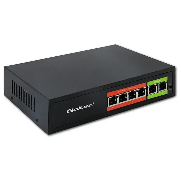 Qoltec FAST Ethernet PoE SWITCH |