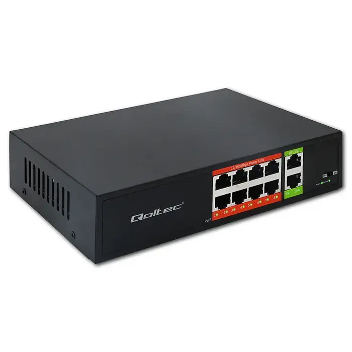 Qoltec FAST Ethernet PoE SWITCH |