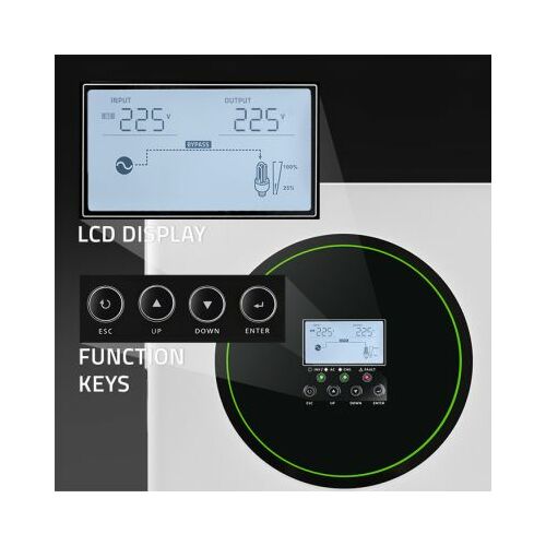 Qoltec Hybrid Solar Inverter Off-Grid 3500W