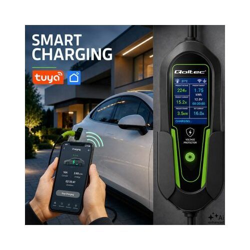 Qoltec lādētājs elektroauto un hibrīdiem 2-in-1