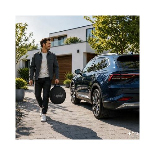 Qoltec mobilais elektroauto lādētājs ar 2in1