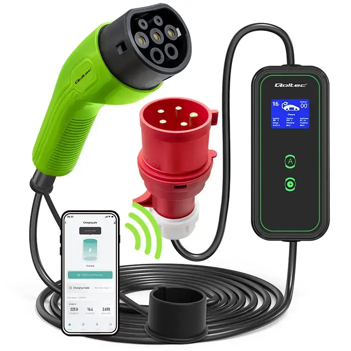 Qoltec Mobile EV charger with adjustable