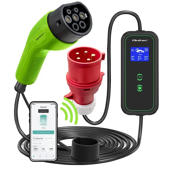 Qoltec Mobile EV Car Charger Adjustable