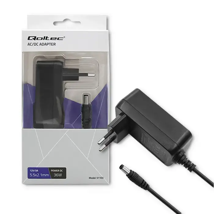 Qoltec Plug-in power supply 36W |