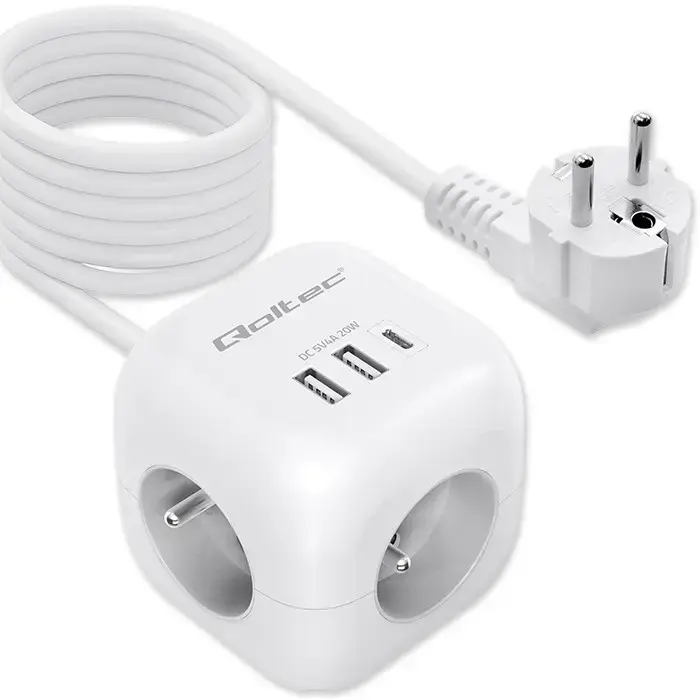 QOLTEC Power cube 6in1 3x AC