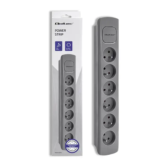 Qoltec Power strip | 6 sockets