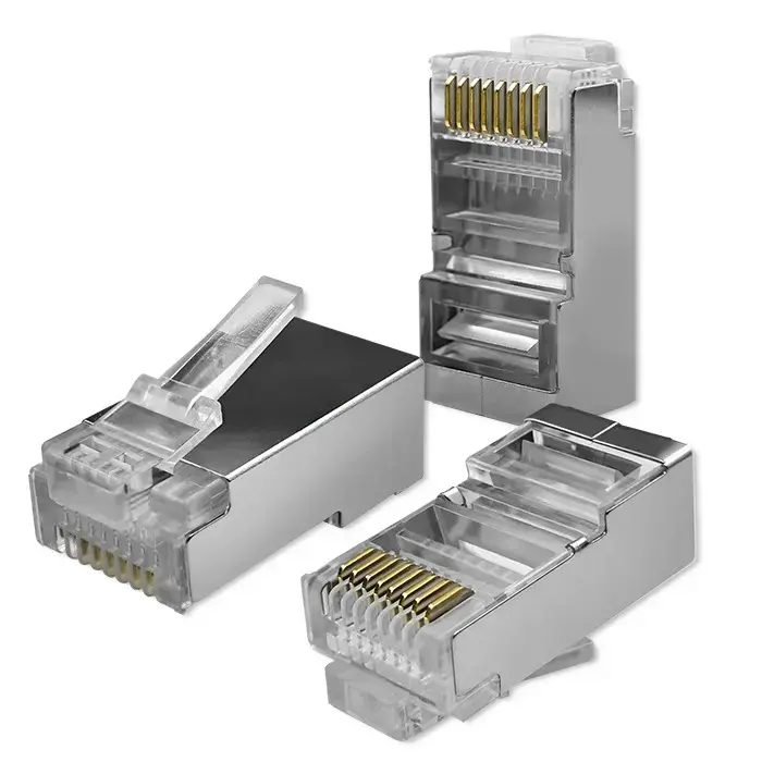 Qoltec RJ45 Through connector plug |