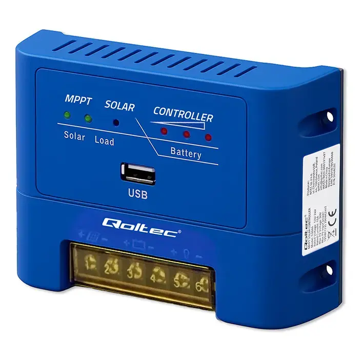 QOLTEC MPPT 15A saules paneļu uzlādes