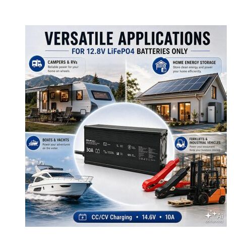 Qoltec Specialist lādētājs 12V LiFePO4 baterijām